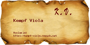 Kempf Viola névjegykártya